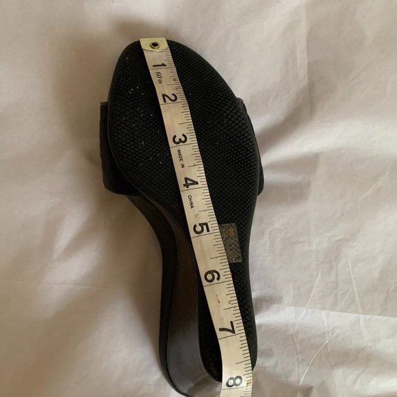 PRADA SHOES WEDGES BLACK WITH DUST BAG MADE IN ITALY - Picture 14 of 15